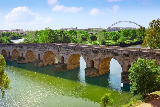 Merida in Spain roman bridge over Guadiana