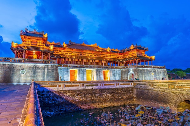 Meridian Gate of Imperial Royal Palace of Nguyen dynasty in Hue Vietnam