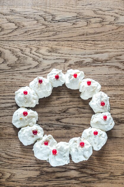 Meringue Christmas wreath