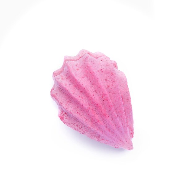 meringue roze op een witte achtergrond