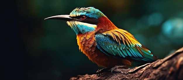 Merops apiaster close-up op een tak Generatieve AI