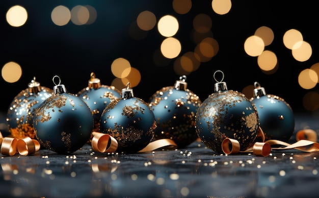 Photo merry christmas background christmas balls ai