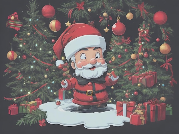 Merry Christmas background Illustration art