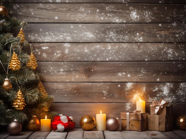 Фото Счастливого рождества фоновое фото с подарками и христианскими символами
