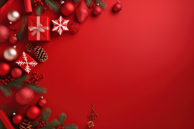 Merry Christmas banner with blank space for text