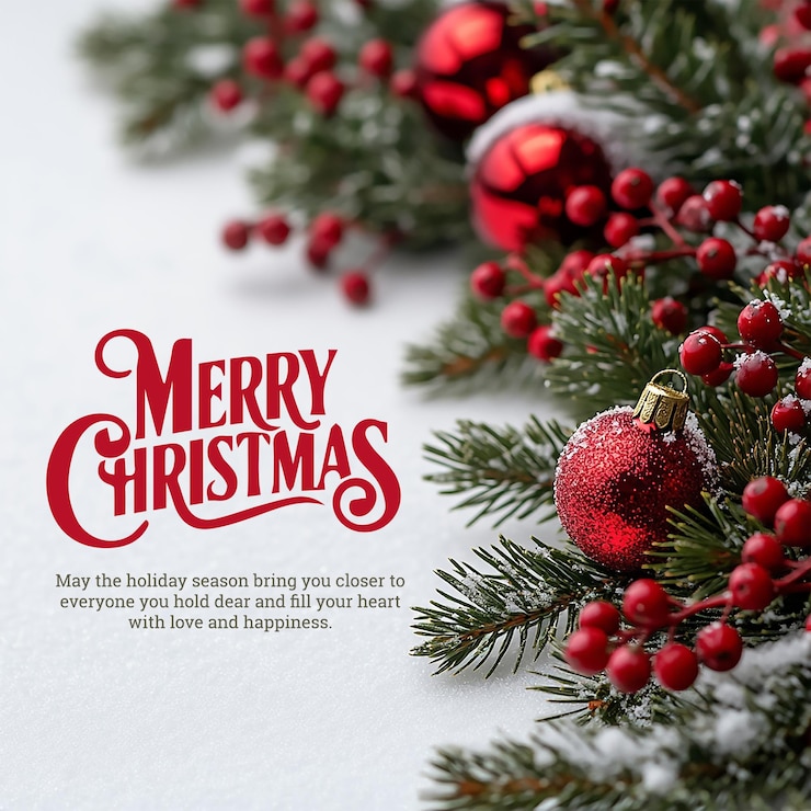 Photo merry christmas banner