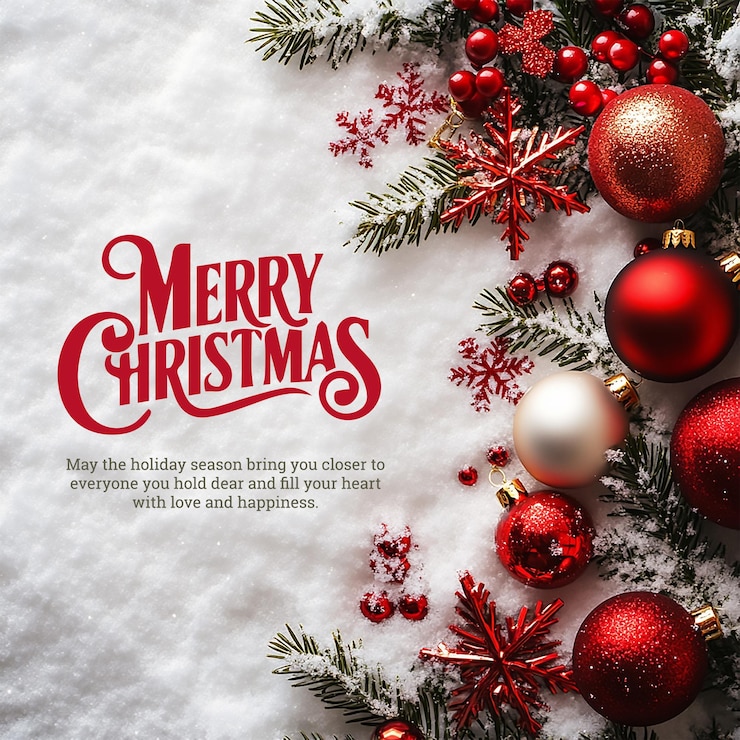 Photo merry christmas banner