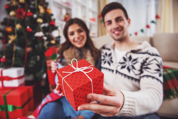 Foto felice celebrazione di natale