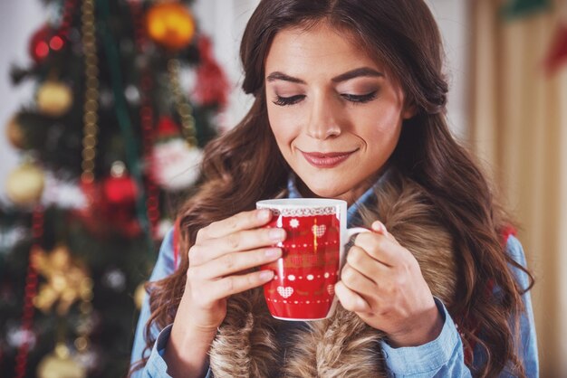 Foto felice celebrazione di natale