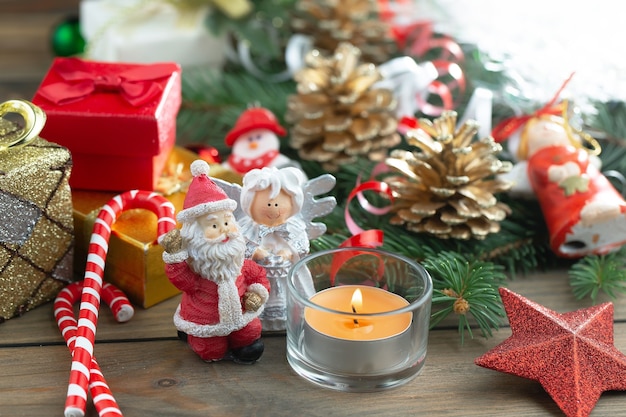 Merry christmas concept met geschenken en kerstversiering