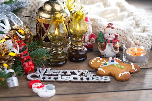 Merry Christmas concept met geschenken en kerstversiering