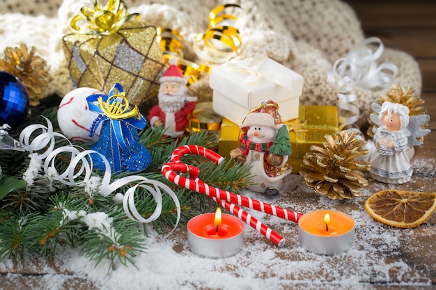 Merry Christmas concept met geschenken en kerstversiering