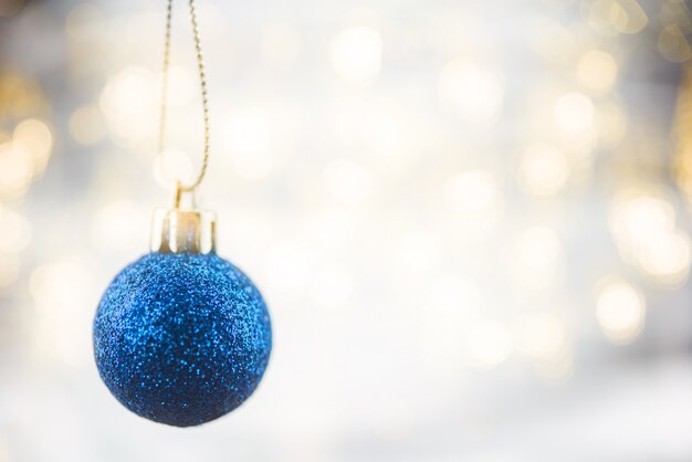 Merry Christmas concept with hanging ball ornaments