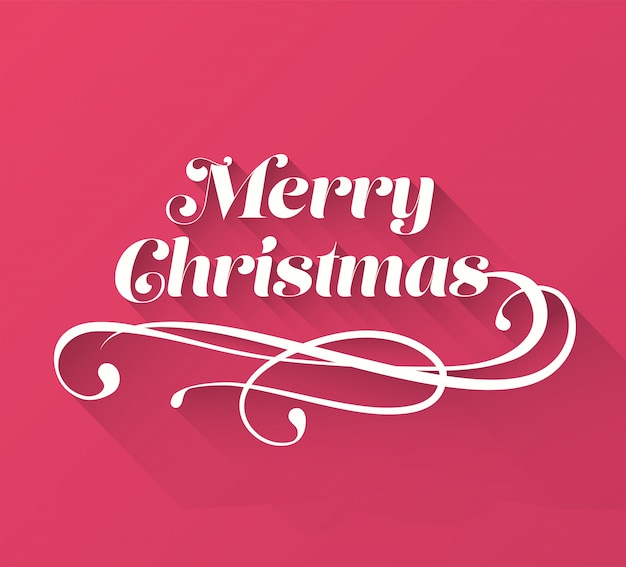 Merry christmas cursive message vector