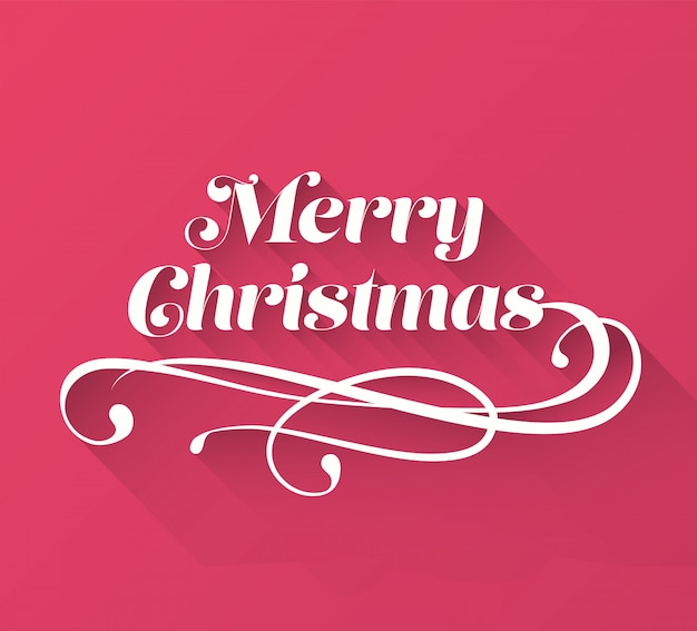 merry christmas cursive message vector