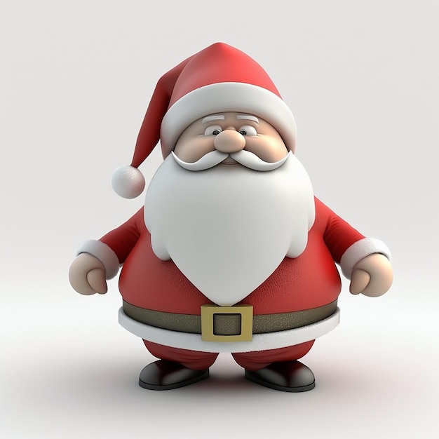 Merry Christmas Cute Santa clause isolated Generative ai