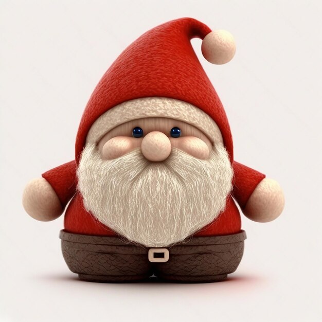 Merry Christmas Cute Santa clause isolated Generative ai