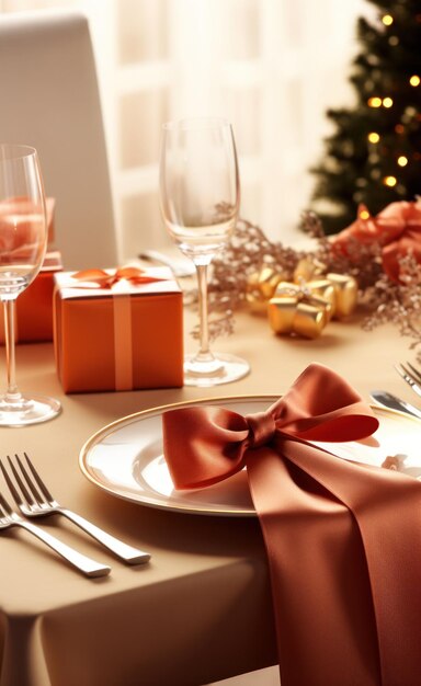 Merry Christmas dinner background