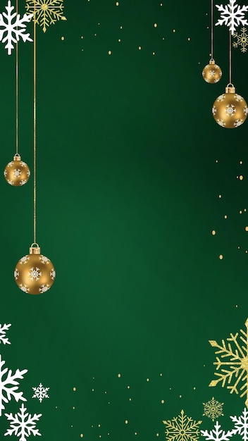 Merry Christmas Green Background