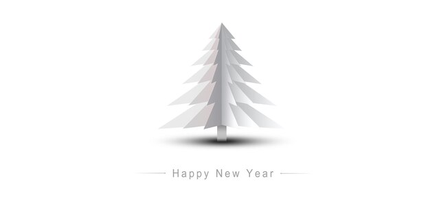 Merry christmas greeting card, christmas tree design concept.