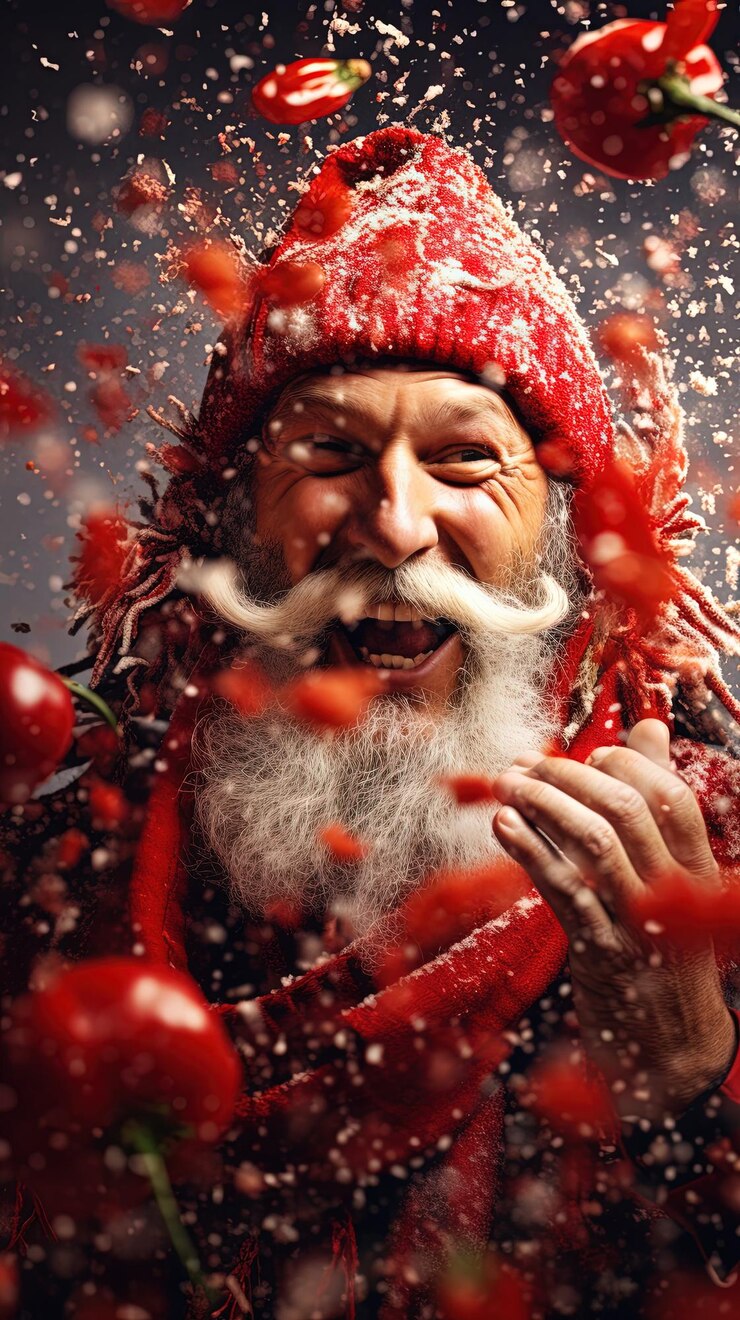 Premium AI Image merry christmas and happy new year 2024 concept