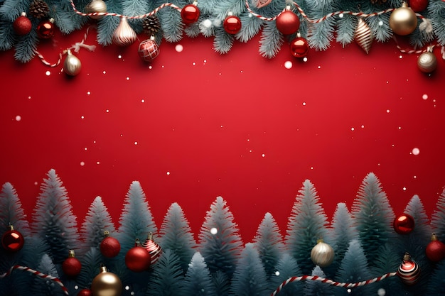 Merry Christmas and happy New Year background ai generated