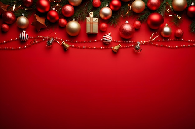 Merry christmas and happy new year background ai generated