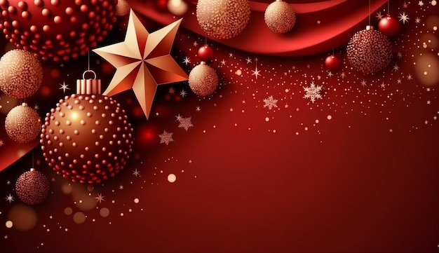 Merry Christmas and happy New Year background Generative ai