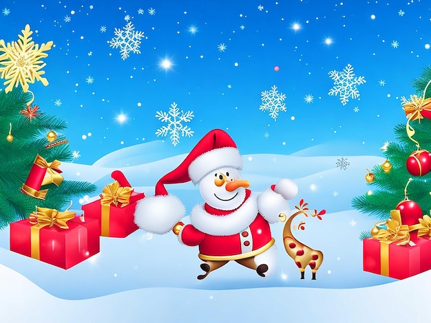 Merry christmas and happy new year background red with realistic christmas elements