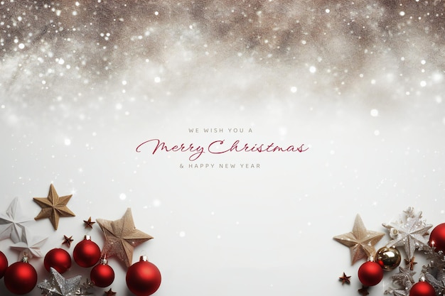 Merry Christmas and Happy New Year Festival Greeting Background