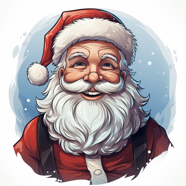 Merry Christmas and happy new year greeting card with cute Santa Claus Christmas cute cartoon