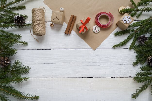 メリークリスマスと新年あけましておめでとうございます、包装ギフト、手作り