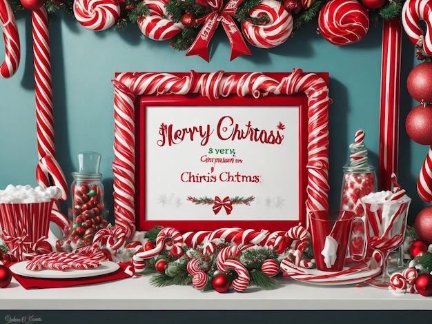 Merry Christmas and Happy New Year Promotion Poster or banner with red gift box