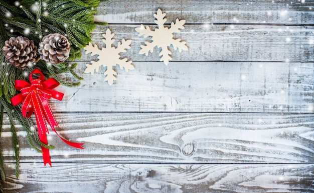 Preparation For Christmas Silver Deer Toy Tree Cones And Red Beads