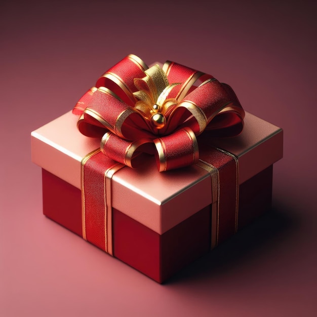 счастливого рождества и счастливого нового года с 3d подарочной коробкой и рождественскими украшениями