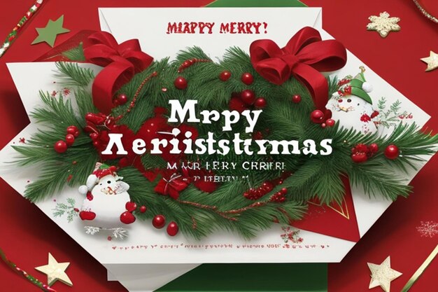 Merry Christmas and happy new years card design new Free Images