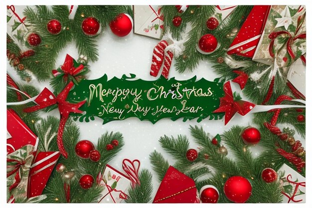 merry Christmas and happy new years card image design new