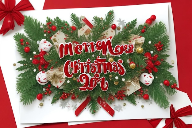 merry Christmas and happy new years card image design new