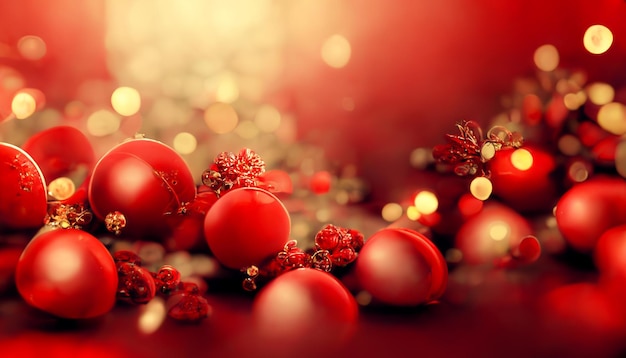 Merry Christmas HD Wallpaper with Abstract red composition seasonal and copy space background