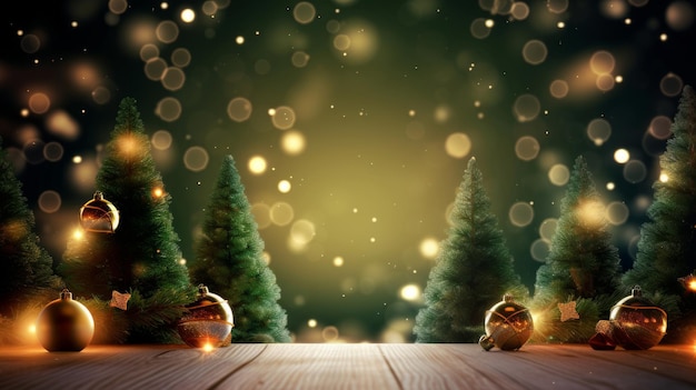 Merry Christmas Holiday Background Illustration AI GenerativexA