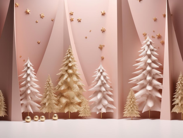 Merry Christmas Holiday Background Illustration AI GenerativexA