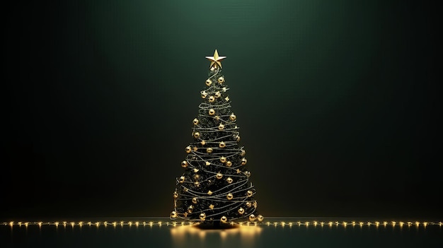 Merry Christmas Holiday Background Illustration AI GenerativexA