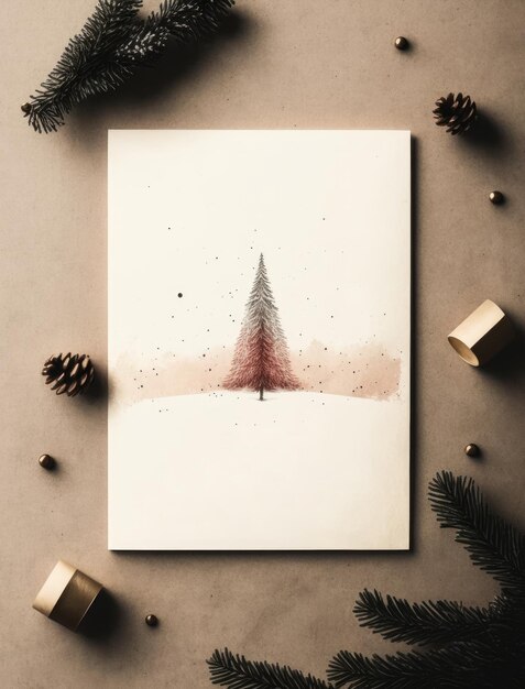 Минималистская открытка с Рождеством