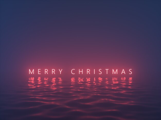 Merry Christmas neon tekst achtergrond