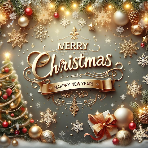 Merry christmas and new year background