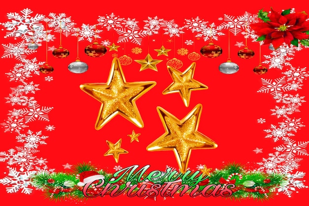 merry christmas and new year greeting template