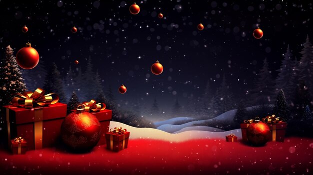 Merry Christmas and New Year Wallpaper design