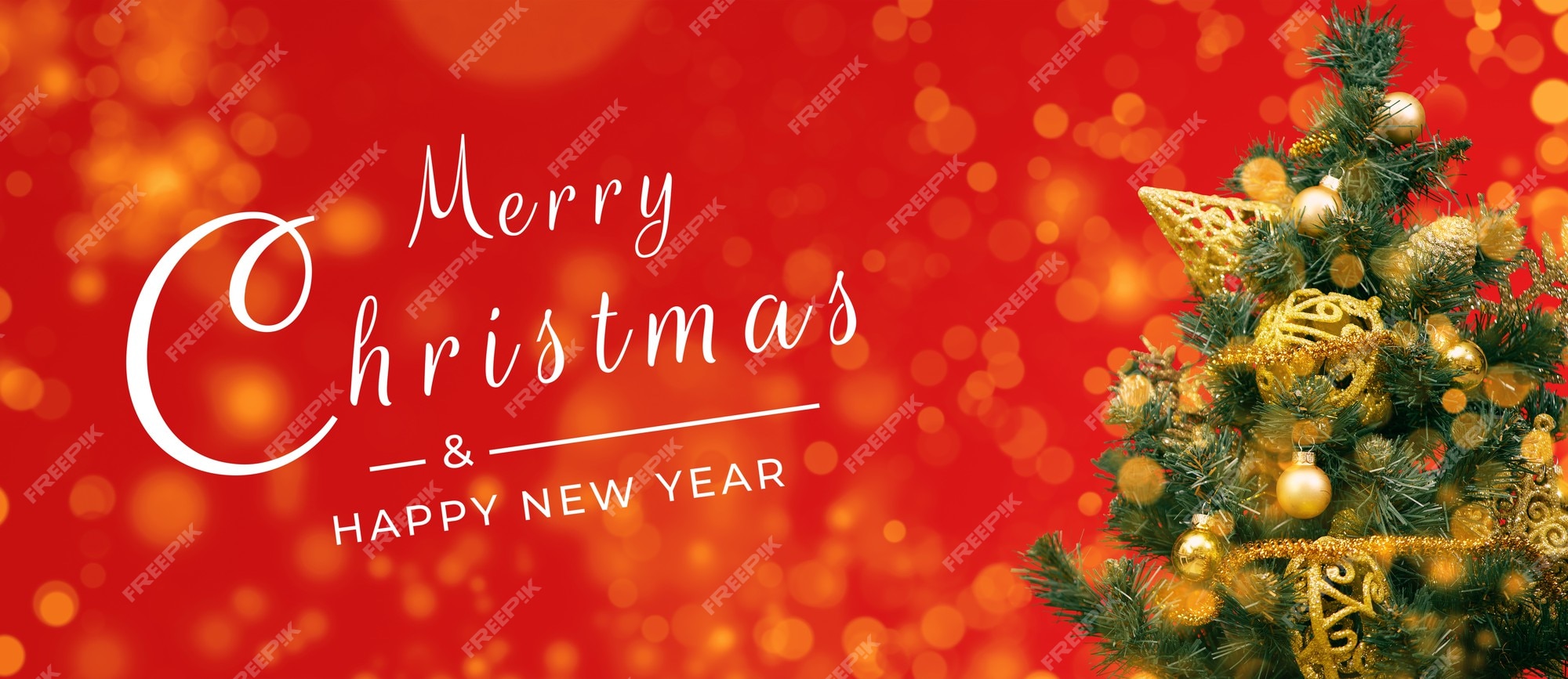 Premium Photo | Merry christmas postcard banner, decorations on ...