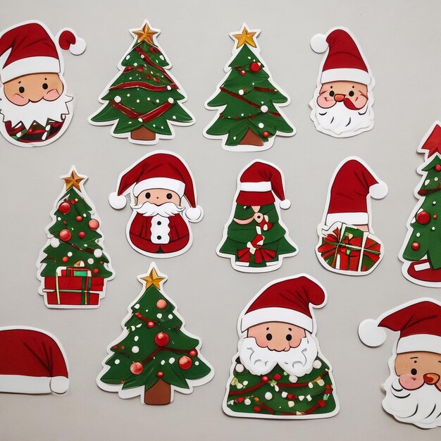 Foto pattern senza cuciture di buon natale con albero di babbo natale e regali in carta di confezione o stampa vettoriale