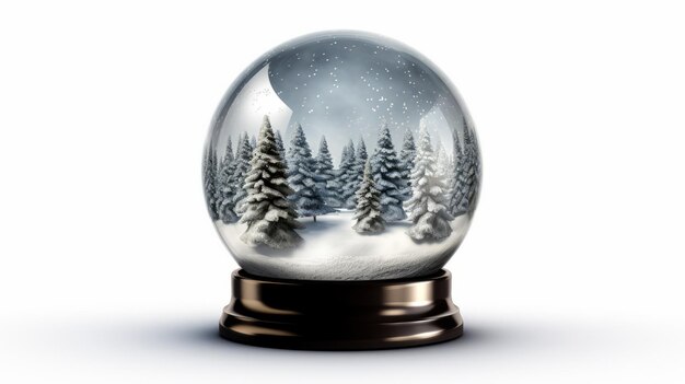 Photo merry christmas snow globe generative ai